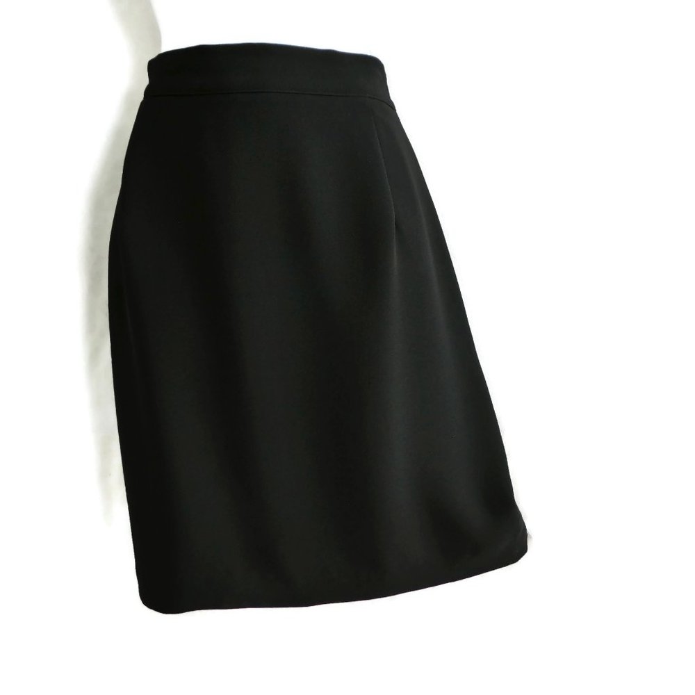 USA San Louis Paris Skirt Vintage Black Center Back Zip Career Lined